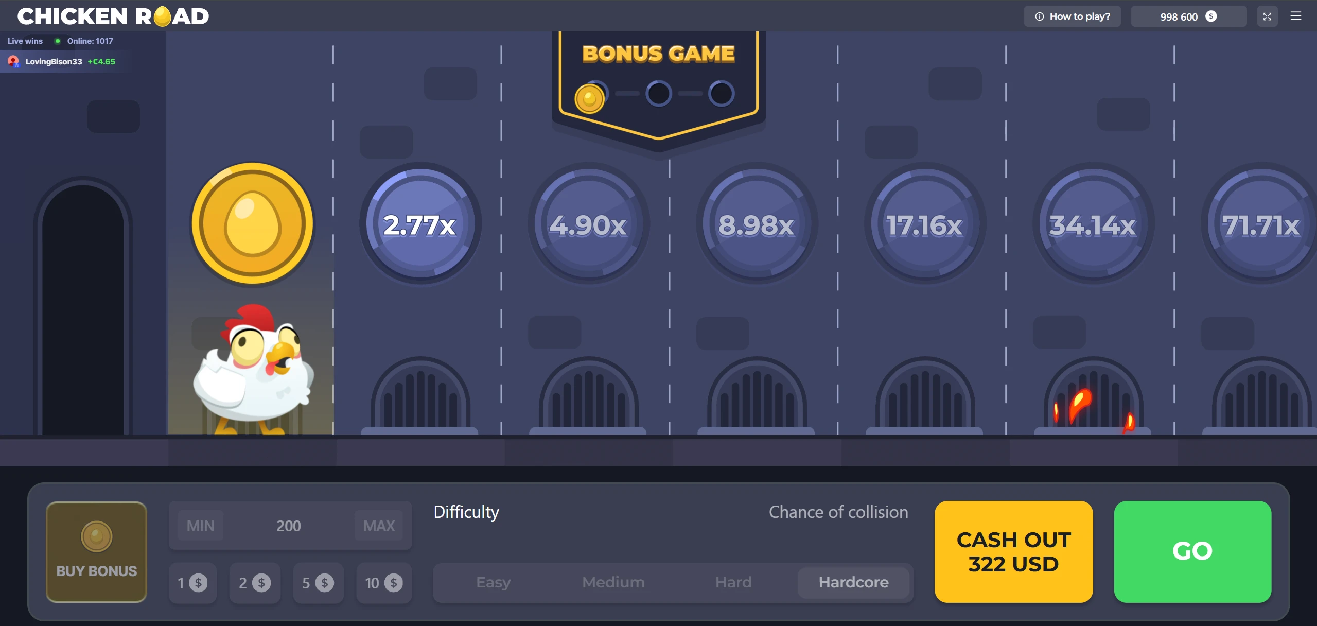 Chicken Road Bonus InOut